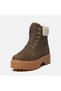 Women's Nubuck Lace-Up Boots with Fur-Lined Interior, Winter, Thick Platform Sole, Textured, Casual, Outdoor TB0A2PU6W011 - 3