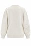 Cream-Colored Crepe Knitted Sweater with Lace Trim - 2y251085 - 2