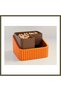 3D-Printed Pistachio Bowl - Dual-Chamber Shell Separator Serving Bowl - Orange-Brown BX
