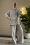 9290 - Stylish and Comfortable 2-Yarn Hooded Casual Women's Set - 2