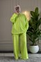 9290 - Stylish and Comfortable 2-Yarn Hooded Casual Women's Set - 2