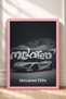 White British Supercar Framed Art Print in a Gray Studio—Car Poster, Wall Decor OTO220 - 3