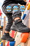 Charcoal Grey Velcro-Closure Rubber Sole Boys' Sneakers Nexo 2280 - 3