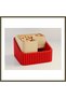 3D-Printed Pistachio Bowl - Dual-Chamber Shell Separator Serving Bowl - Red Beige BX