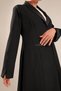 Satin Shawl Collar Abaya - 4