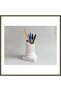 3D-Printed Ancient Roman Column Pencil Holder—Ionic Column-Style Desktop Pencil Holder, White BX
