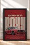 Red German Sports Car with Wide Fenders—Framed Art Print, Car Poster, Wall Decor OTO230 - 3