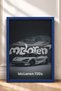 White British Supercar Framed Art Print in a Gray Studio—Car Poster, Wall Decor OTO220 - 3