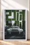 Framed Painting of a Japanese Super Sports Car in Front of Skyscrapers—Car Poster, Wall Decor OTO197 - 3