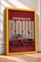 Red German Sports Car with Wide Fenders—Framed Art Print, Car Poster, Wall Decor OTO230 - 2