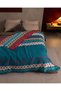 Menglas Single-Size Cotton Jacquard Blanket - Turquoise - 2