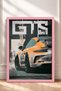 Orange Distressed German Race Car Framed Art Print Car Poster Wall Decor OTO196 - 3