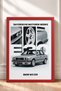 Silver Classic German Sedan Collage Framed Art Print Car Poster for Garage or Office Wall Decor OTO225 - 3