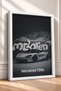 White British Supercar Framed Art Print in a Gray Studio—Car Poster, Wall Decor OTO220 - 2