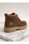 Kemal Aygün-Mammamia Women's Suede Leather Boots Orthopedic Sole Zippered Lace-Up Chukka - 3