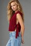 Hair Braid Patterned Knitwear Sweater – Sleeveless Round Neck Casual Women's Knitted Sweater Vest - 2
