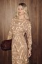 Soria women's batwing sleeve patterned long dress - 4