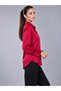 ALFATEKS Women's Satin Shirt, Long-Sleeved, Drapey, Relaxed Fit, Classic Collar, Button-Down - 2