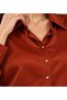 ALFATEKS Women's Satin Shirt, Long-Sleeved, Drapey, Relaxed Fit, Classic Collar, Button-Down - 4