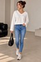 Thick-Textured Modal V-Neck Short Blouse MY3535 - 2
