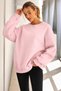 Women's Crew-Neck Oversized Knit Sweatshirt with a Thick-Textured and Soft-Textured Design - 2