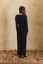 Black Straight Leg Knit Pants with Elasticated Hem - 6