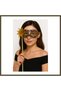 Luxury Strappy Bejeweled Masked Ball Mask, Purple, 35 cm BX