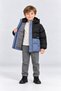 Boys' Winter Puffer Coat, Two-Tone, Quilted, with Zippered Pockets, AK4307 - 3