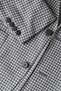 Gray Crepe Micro-Patterned Houndstooth Classic-Collar Blazer Jacket - 3
