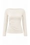 Women's Ruched Boat Neck Sweater - 4