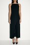 Black Strapless Asymmetrical-Cut Blouse & Pants Set - 3