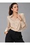 ALFATEKS Women's Satin Shirt, Long-Sleeved, Drapey, Relaxed Fit, Classic Collar, Button-Down - 5