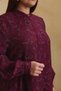 Burgundy Patterned Blouse - 5