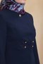 Navy Blue Embroidered Jacket - 4