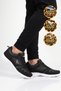 Black and White Lace-Up, Lightweight, Flexible, Large-Sized Men's Walking and Sneakers Core 020