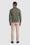 Khaki Solid Color Half-Boatneck Long-Sleeve Knit Sweater - 2
