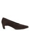 Genuine Suede Leather Brown Women's Heeled Shoes - Z576