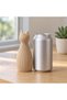Ribbed Cat Statue 12.4 cm, Modern Minimal Cat Sculpture with Pointed Ears, Shelf and Desk Decor - 3