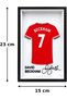 David Beckham No. 7 Collectible Jersey Frame, 23 x 15 cm, Red Football Shirt Decor for Desk & Shelf - 6