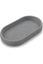 Eyeglasses Tray, Oval Sunglasses and Glasses Holder Dish with Textured Non-Slip Base, Gray