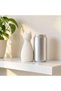 Ribbed Cat Statue 12.4 cm, Modern Minimal Cat Sculpture with Pointed Ears, Shelf and Desk Decor - 2