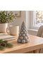 Bubble Christmas Tree Figurine 15 cm, Modern Textured Tabletop Tree Decoration for Mantel, Gray - 3
