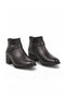Black Genuine Leather Stylish and Comfortable Women's Zip-Up Boots with Buckle Detail 24116-1 - 4