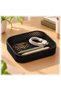 Honeycomb Mesh Catch All Tray, Geometric Open Lattice Valet Dish for Keys Coins and Jewelry, Black - 3