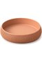Ribbed Catch-All Bowl 17.6 cm, Round Japandi Decorative Dish for Keys, Modern Valet Tray, Terracotta