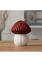 Ribbed Mushroom Decoration 15 cm with Hidden Storage, Marble - 7