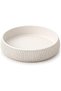 Ribbed Catch-All Bowl 17.6 cm, Round Japandi Decorative Dish for Keys, Jewelry and Trinkets, White