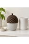 Ribbed Acorn Trinket Box 12 cm with Textured Screw Lid, Marble - 2