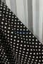 Kitchen Curtain, Closely Pleated, 1/3 Black Polka Dot, Fringed Curtain Rail, Short Drapery Curtain, Modern - 5