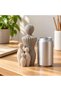 Father and Children Figurine 16.8 cm, Modern Ribbed Dad with Kids Statue, Husband or Grandpa, 3C - 3